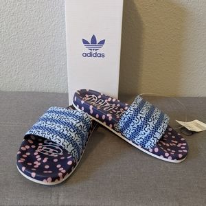 Adidas Adilette Collegiate Navy Out Loud Slides